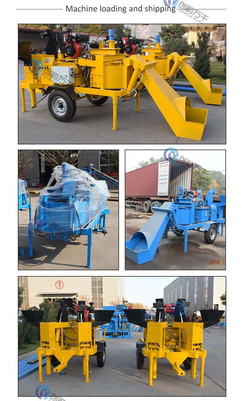 Hm M7mi Manual Diesel Engine Hydraform Interlocking Clay Block and Brick Making Machine