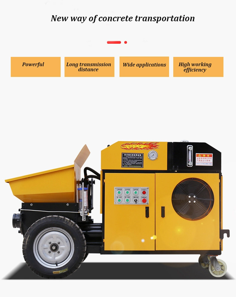 Trailer Electric and Diesel Power Portable Concrete Mixer Pump