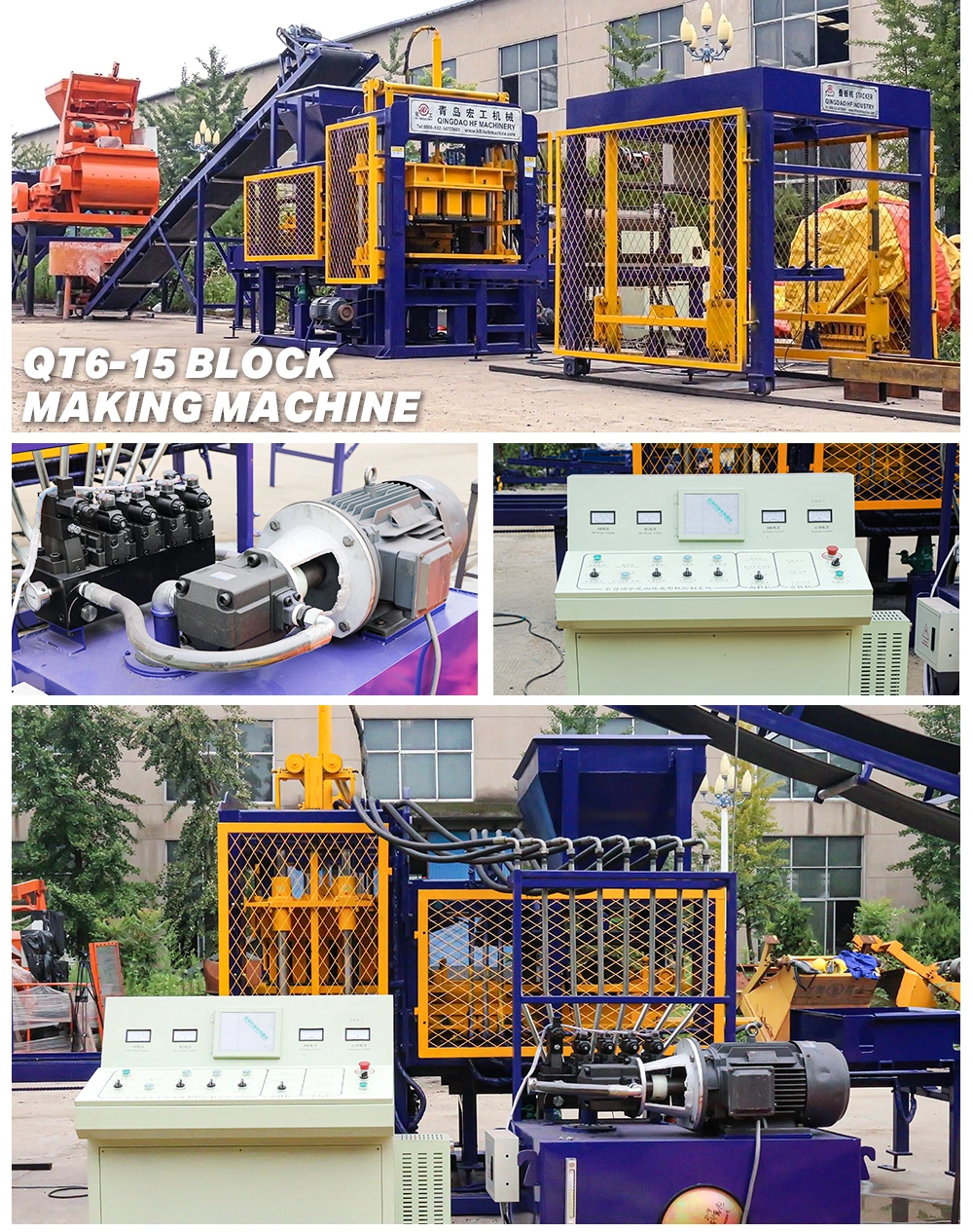 Factory Sale Qt6-15 Automatic Electric Concrete Brick Block Making Machine