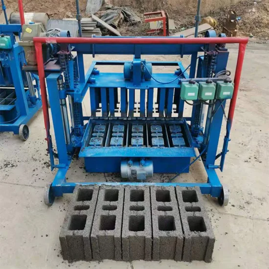 Electric Diesel Engine Manual Solid Concrete Hollow Brick / Block Making Machine for Sale