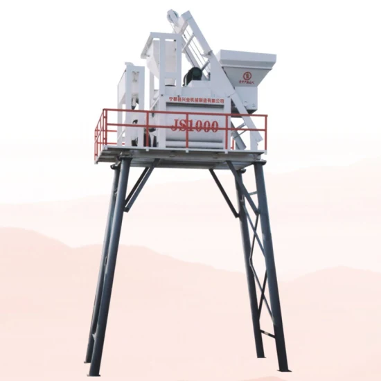 High Quality Large Capacity 1500 Litre New Double Twin Shaft Concrete Mixer with Lift